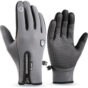 Erkekler Tam Parmak Dağ Bisikleti Eldiven Dokunmatik Ekran Erişilebilir Rahat(Yurt Dışından)