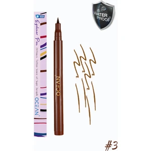 Kahverengi Eyeliner, Likit Kalem Eyeliner, Suya Dayanıklı, Yoğun Pigmentli