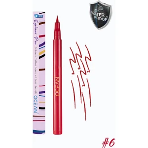 Kırmızı Eyeliner, Likit Kalem Eyeliner, Suya Dayanıklı, Yoğun Pigmentli