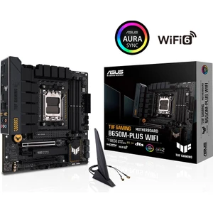 Tuf Gamıng B650M-Plus Wıfı Amd B650 Am5 Ddr5 6400 Dp Hdmı 2X M2 Usb3.2 Ax Wifi + Bt Aura Rgb 2.5Gbit Lan Matx (Tuf Gamıng B650M-Plus Wıfı) Anakart