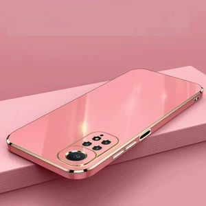 M.TK Moveteck Xiaomi Redmi Note 11 Pro 5g Kılıf Kamera Korumalı Parlak Gold Kenarlı Yumuşak Silikon Kapak