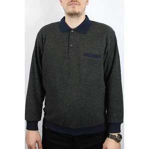 Giyim Erkek Polo Yaka Cepli Regular Kalıp Selanik Örgü Haki Sweatshirt SLN100