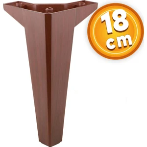 Lüks Mobilya Kanepe Sehpa Tv Ünitesi Koltuk Ayağı 18 cm Ahşap Desenli Kahverengi Baza Ayak
