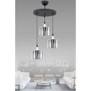 ESSLİGHT EZGİ 3 LÜ SARKIT AVİZE KRİSTAL TAŞLI MODERN DEKORATİF AYDINLATMA