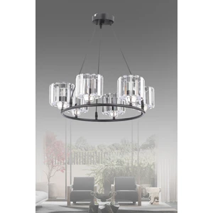 Peri 6'lı Modern Kristal Başlıklı Sarkıt Avize