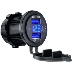Araç/tekne/motosiklet Için ( Quick ) Hızlı Şarj - Voltmetre  Açma Kapama Anahtarlı