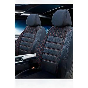 Skoda Roomster Uyumlu Kırmızı Oto Koltuk Kılıfı (Tam Takım Ön Arka Araç Koltuk Kılıfı)