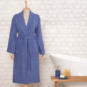 Karaca Home Soft Indigo %100 Pamuk Erkek Bornoz L/xl