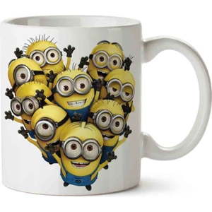 Hobi Shop Minions Minyon Kalp Porselen Kupa Bardak