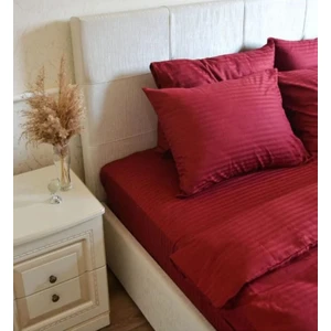 Tekstil Home Lüx Otel Serisi Tek Kişilik Lastikli Çarşaflı Çizgili Pamuk Saten Nevresim Takımı