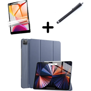 Apple iPad Pro 11 1. 2. 3. 4. Nesil Kılıf Set Pu Deri Smart Tablet Kilifi Ekran Koruyucu + Kalem