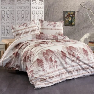 Aysalife Home Tekstil Yüksek   Doğa Desen Tek Kişilik  Pamuklu Nevresim Takımı