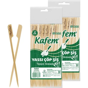 Çöp Şiş Yassı 15 cm 50'li Paket 5 Adet