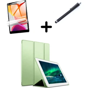Apple iPad 5. / 6. Nesil Air 1 / 2 9.7 Kılıf Set Pu Deri Smart Tablet Kilifi Ekran Koruyucu + Kalem