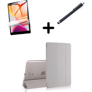 Apple iPad 7. 8. 9. Nesil 10.2" Kılıf Set Pu Deri Smart Tablet Kilifi Ekran Koruyucu + Kalem