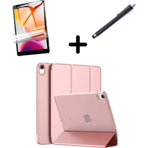 Apple iPad Air 4/5. Nesil 10.9 Kılıf SET PU Deri Smart Tablet Kilifi Ekran Koruyucu + Kalem (10.Nesil Değildir)