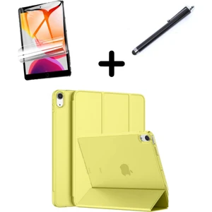 Apple iPad 10. Nesil 10.9 Kılıf Set Pu Deri Smart Tablet Kilifi Ekran Koruyucu + Kalem