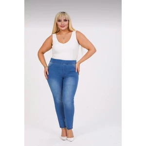 Moda Mark Real Kadın Beli Lastikli Kot Tayt Pantolon / Toparlayıcı /yüksek Bel /büyük-Küçük-Beden