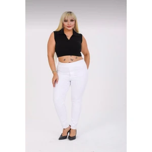 Moda Mark Real Kadın Beli Lastikli Kot Tayt Pantolon / Toparlayıcı /yüksek Bel /büyük-Küçük-Beden