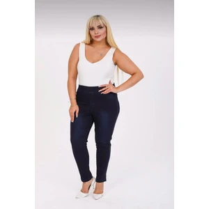 Moda Mark Real Kadın Beli Lastikli Kot Tayt Pantolon / Toparlayıcı /yüksek Bel /büyük-Küçük-Beden