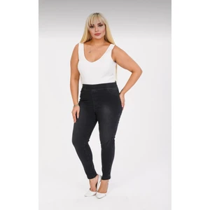 Moda Mark Real Kadın Beli Lastikli Kot Tayt Pantolon / Toparlayıcı /yüksek Bel /büyük-Küçük-Beden