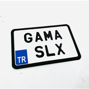 Bisiklet Plakası, Ufak Motor Plakası, 12X18 cm Plaka, Cam Önü Plakası, Dekor Plaka, Süs Plakası, Isim Plaka