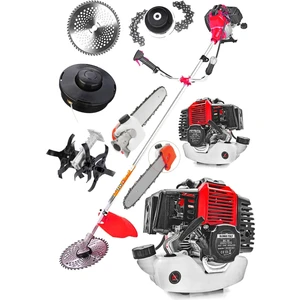 Germany Steel 6 Hp Çim Biçme Full Set Yan Tipi Tırpan Ot Biçme Çapa Aparatı Zinçir Başlık Dal Budama 2 Yıl Garanti