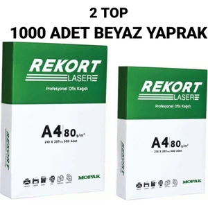 Rekort A4 Fotokopi Kağıdı 1.000 Adet Beyaz Yaprak
