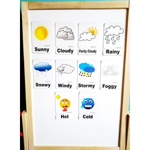 Manyetik İngilizce Kelime Kartları Weather-Hava Durumu