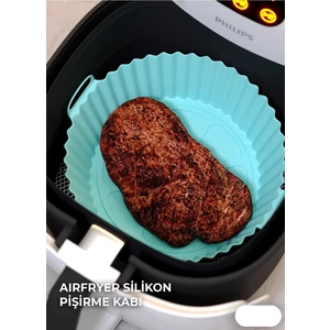 Airfryer Silikon Pişirme Kabı 20X5 cm Bpa Içermez Hava Fritözü Kalıbı Gıdaya Uygun