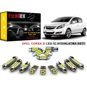 Opel Corsa D LED Iç Aydınlatma Ampul Seti Femex Parlak Beyaz