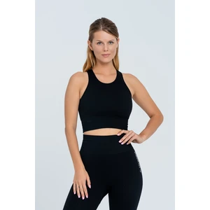 Kadın Halter Yaka Dikişsiz Spor T-Shirt | Crop Tops |
