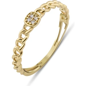 Kairos Jewelry 0.028 Karat Pırlanta Link Yüzük KRS069-14GRZ