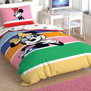 Tek Kişilik Lisanslı Nevresim Takımı Minnie Mouse Rainbow