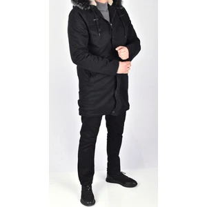 225 Onz Içi Kürklü Kapşonlu  Mont/siyah/s