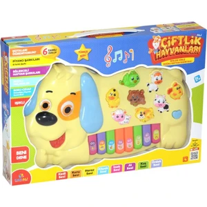 Can Ali Toys Işıklı Müzikli Köpek Görünümlü Piyano
