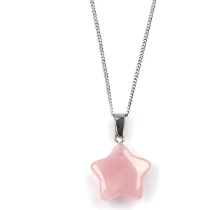 Asya Gems Pembe Kuvars Yıldız Kolye Ucu