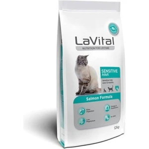 La Vital Lavital Somonlu Sindirim ve Deri Hassasiyetli Yetişkin Kedi Maması 12 kg