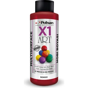 X1 Art Multisurface Hobi Boyası Bordo 120 ml