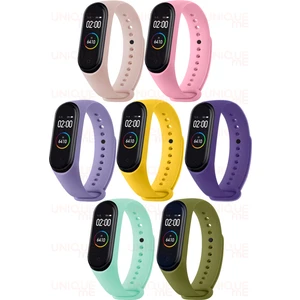 Xiaomi Mi Band 3 ve Mi Band 4 Uyumlu Yüksek Kalite Silikon Kordon Seti