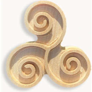 Arkaik Craft 3'lü Sarmal Desen Geleneksel Tahta Baskı Kalıbı Ahşap Kumaş Baskı Kalıbı