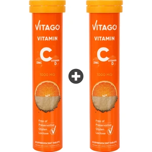 2'Li Paket - Vitago Vitamin C, Vitamin D, Çinko Içeren 20'Li Efervesan Tablet