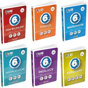 Dinamo Yayınları 6. Sınıf Fen Bilimleri+Türkçe+Matematik+Sosyal Bilgiler+Ingilizce+Paragraf Soru Bankası 6 Lı Set (Ciltli)