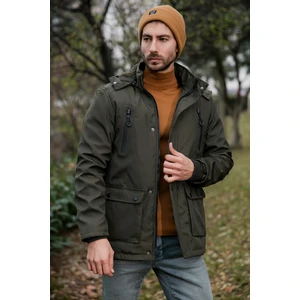 Peluş Astarlı Çıkarılabilir Kapüşonlu Regular Fit Mont Erkek Mont 5855018