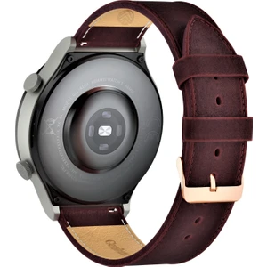 Huawei Watch 46mm 22mm Deri Kordon Watch GT4 Ultimate Gt2 E Gt2e Gt2pro Gt3 Pro Gt3pro Watch 4 Pro Gt 2 3 4 Pro Se 2e Elite Bordo Renk Deri Kayış 46 22mm