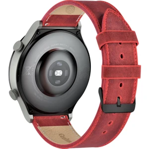 Huawei Watch Deri Kordon 22mm 46mm Watch GT4 Gt 2 3 4 5 Pro Se 2e Huawei Watch 4 Pro Ultimate Elite Gt2 E Gt2e Gt2pro Gt3 Pro Gt3pro Deri Kordon Kayış Kırmızı