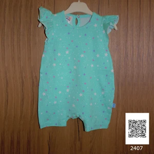 New Team Desenli Kız Bebek Tulum - Kod 2407, 9-12 Ay, Turkuaz