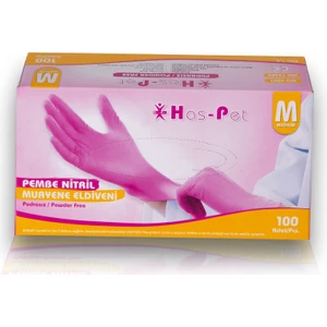 Pembe Nitril Pudrasız Eldiven - M