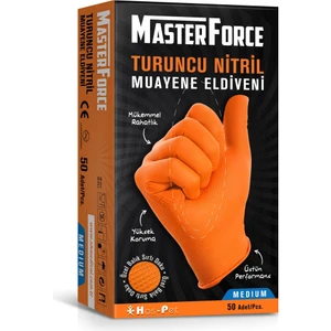 Haspet Turuncu Masterforce Nitril Eldiven - M