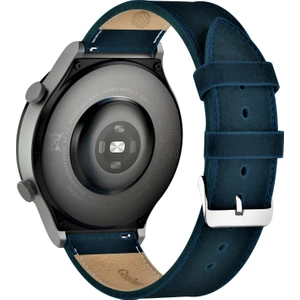 Huawei Watch 46mm Deri Kordon Gt 2 3 4 5 Pro Se 2e Watch GT4 Elite Gt2 E Gt2e Gt2pro Gt3 Pro Gt3pro Huawei Watch 4 Pro Ultimate Deri Kayış 46 22mm Mavi